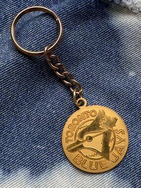 Rare Vintage 1995 Toronto Blue Jays Official Keychain MLB Baseball Collectible